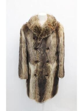 Mint Natural Raccoon Racoon Fur Coat Jacket Men Man Size 38 Small
